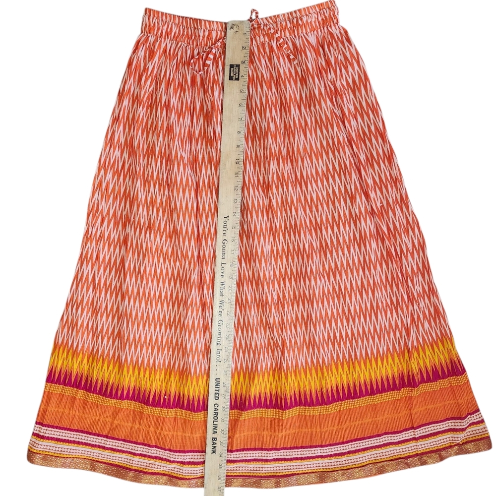 Lapogee Vibrant Orange Chevron Patterned Cotton M… - image 6